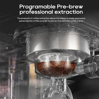 HiBREW H10A Semi Automatic Espresso Coffee Machine, 20Bar, Cold/Hot Coffee Maker - Silver