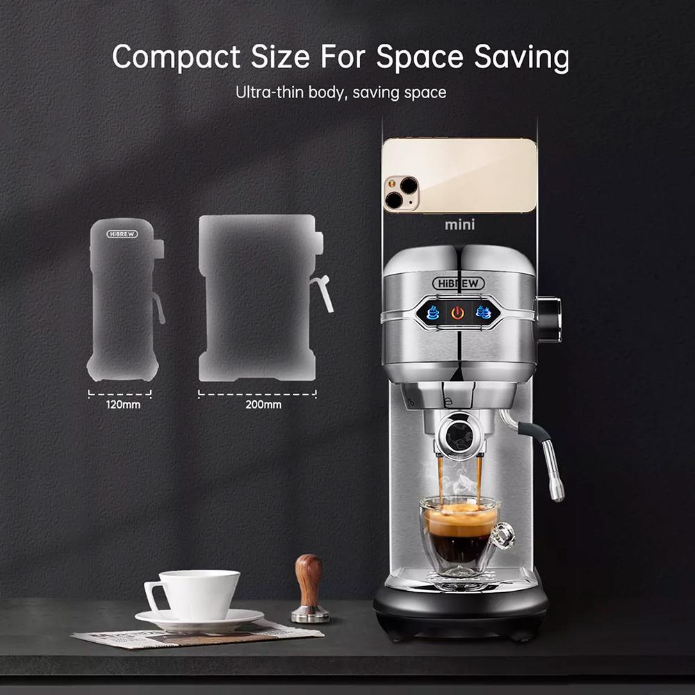 HiBREW H11 1450W Coffee Maker, 19 Bar Semi Automatic Espresso Machine