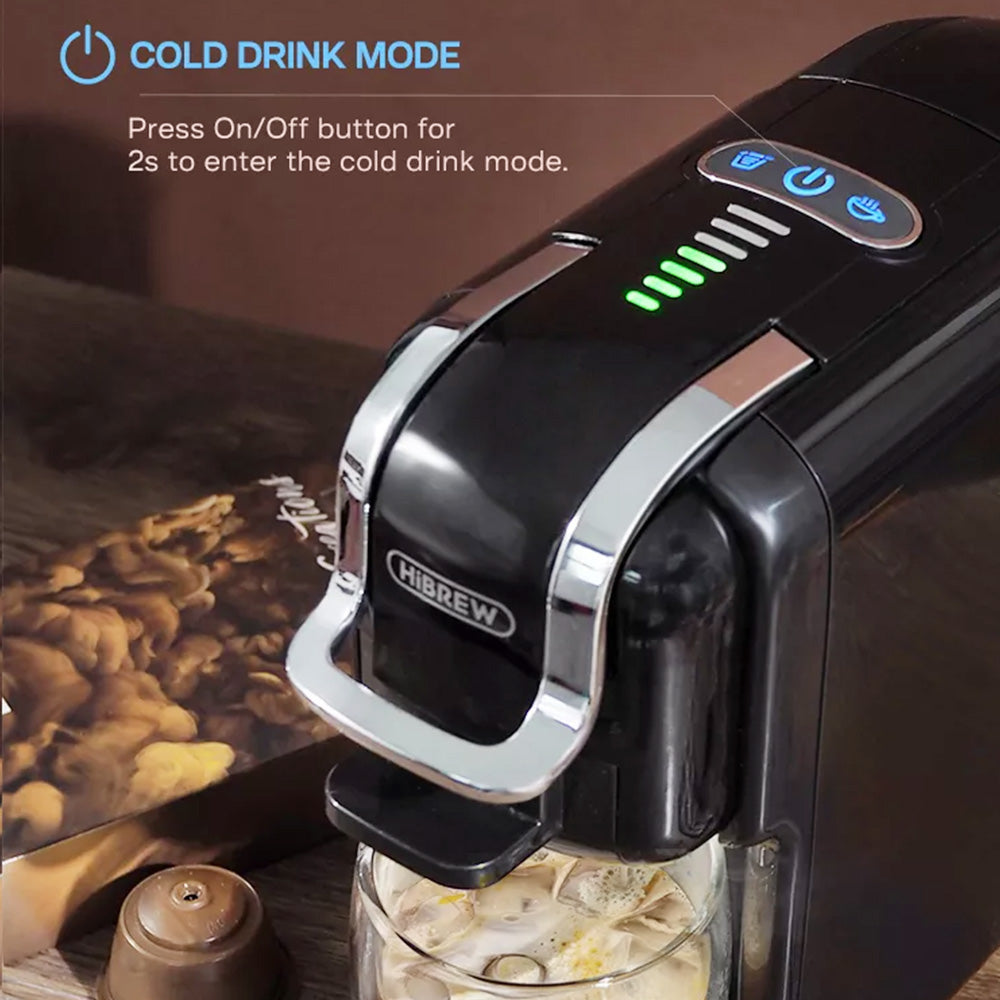 HiBREW H2B 5 in 1 Multi-Capsule Cold &amp; Hot Coffee Maker (Black)