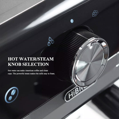 HiBREW H7 1550W Coffee Machine, 19Bar 2.8L Water Capacity Coffee Maker with Latte Cup Powder Tamper Electronic Scale
