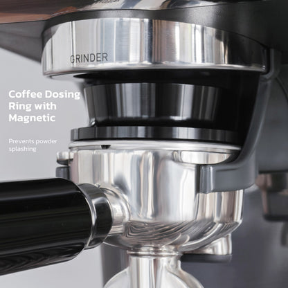 HiBREW H7A Coffee Maker Espresso Machine, 20 Bar Pressure, Dual Boiler System, 30 Levels Grinder, 250g Coffee Bean Capacity, LCD Touch Screen