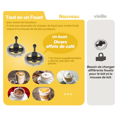 HiBREW M1A 450W Milk Frother Foaming Machine, Chocolate Mixer Cold/Hot Latte Cappuccino, Fully Auto Milk Warmer - Black