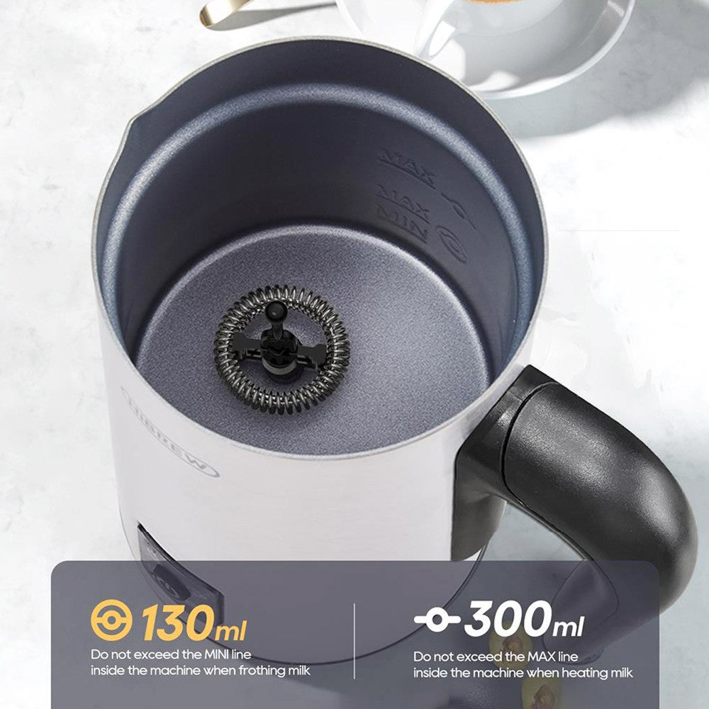 HiBREW M3A 4 in 1 Milk Frother, Fully Automatic Milk Warmer, Cold/Hot Frothing, 130ml Frothing Capacity, 300ml Heat Milk Capacity