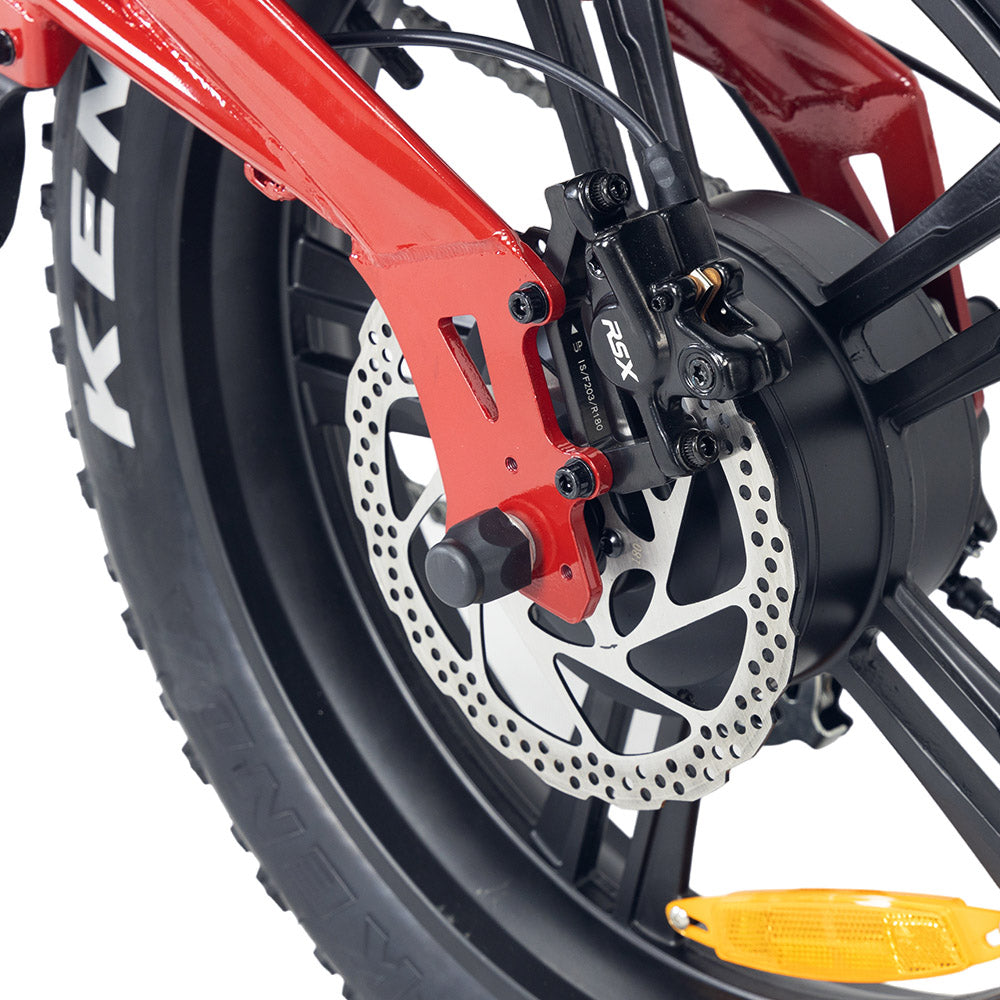 Hidoes B6 Electric Bike, 1200W Motor, 48V 15Ah Battery, 20"x4" Fat Tires, 50km/h Max Speed, 75km Range, Front &amp; Rear Oil Disc Brakes, Hydraulic Shock Absorber - Red