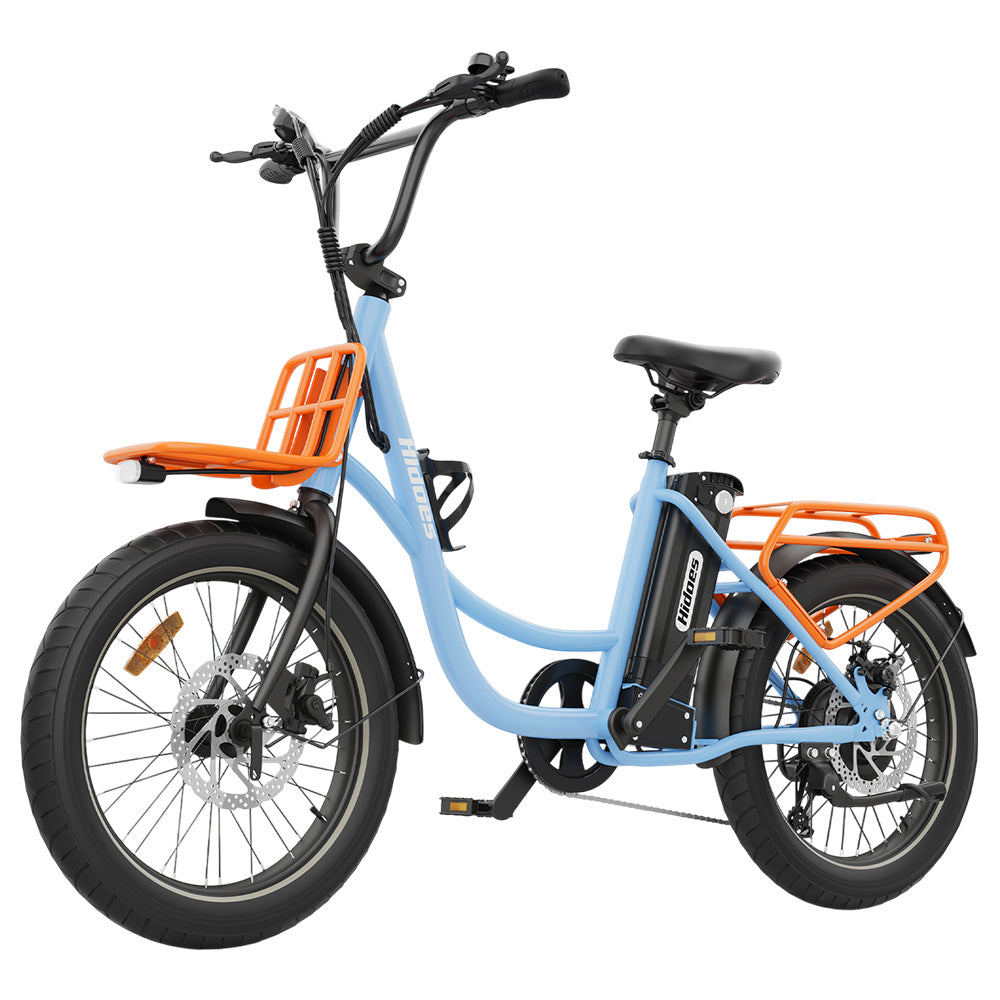 Hidoes C6 Electric Bike, 250W Motor, 36V 13Ah Battery, 20*3 inch Tires, 25km/h Max Speed, 35km Range, Front &amp; Rear Mechanical Disc Brakes, Shimano 7-speed, LCD Display