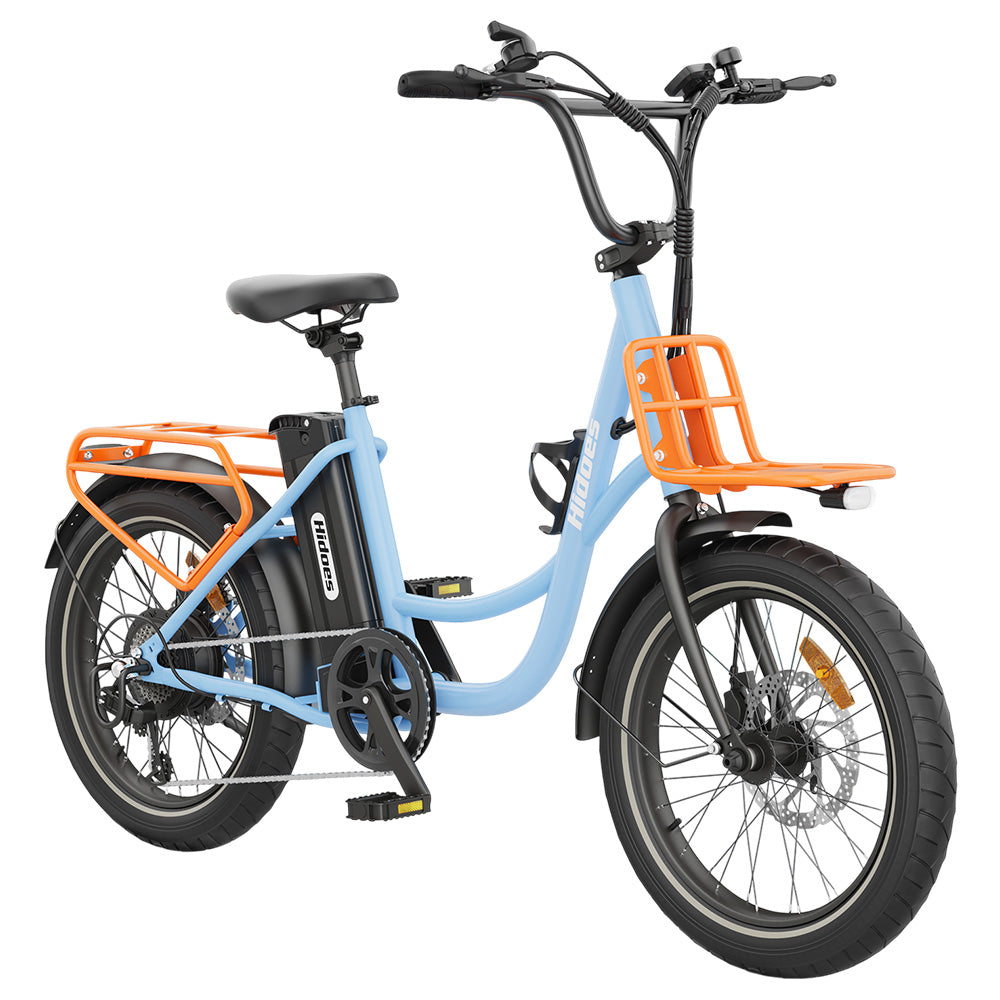 Hidoes C6 Electric Bike, 250W Motor, 36V 13Ah Battery, 20*3 inch Tires, 25km/h Max Speed, 35km Range, Front &amp; Rear Mechanical Disc Brakes, Shimano 7-speed, LCD Display