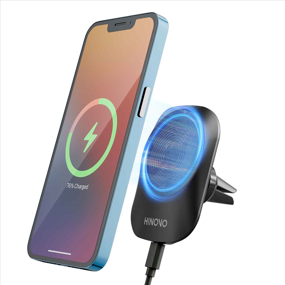 HINOVO MC1-2 15W Magnetic Wireless Car Charger for iPhone 12/13 Series