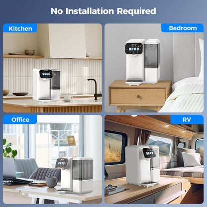 Hydrofast B100 Countertop Water Purifier, Room Temperature, Reverse Osmosis Water Filter for Home, Office
