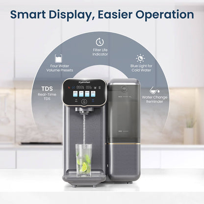 Hydrofast C100 Countertop Water Purifier, Room Temperature &amp; Cold Water, Reverse Osmosis Water Filter for Home, Office