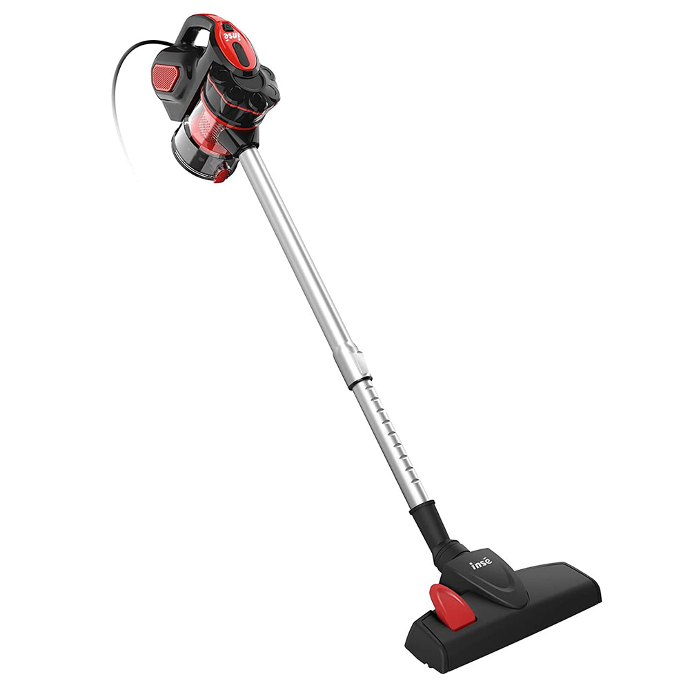 INSE I5 Corded Handheld Vacuum Cleaner 18Kpa Suction 600W Motor 1L Dust Cup for Wood Floor, Carpet, Stair, Curtain, Car, Furniture - Red
