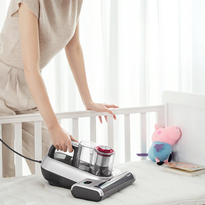 JIMMY BX6 Pro Double Cup Bed Vacuum Cleaner for Mattress with UV Light, 600W 16Kpa Suction, UV sterilizationKilling 99.9% bacteria, LED Display with Smart Dust Sensor, Handheld Vacuum Cleaner for Bed &amp; Sofa