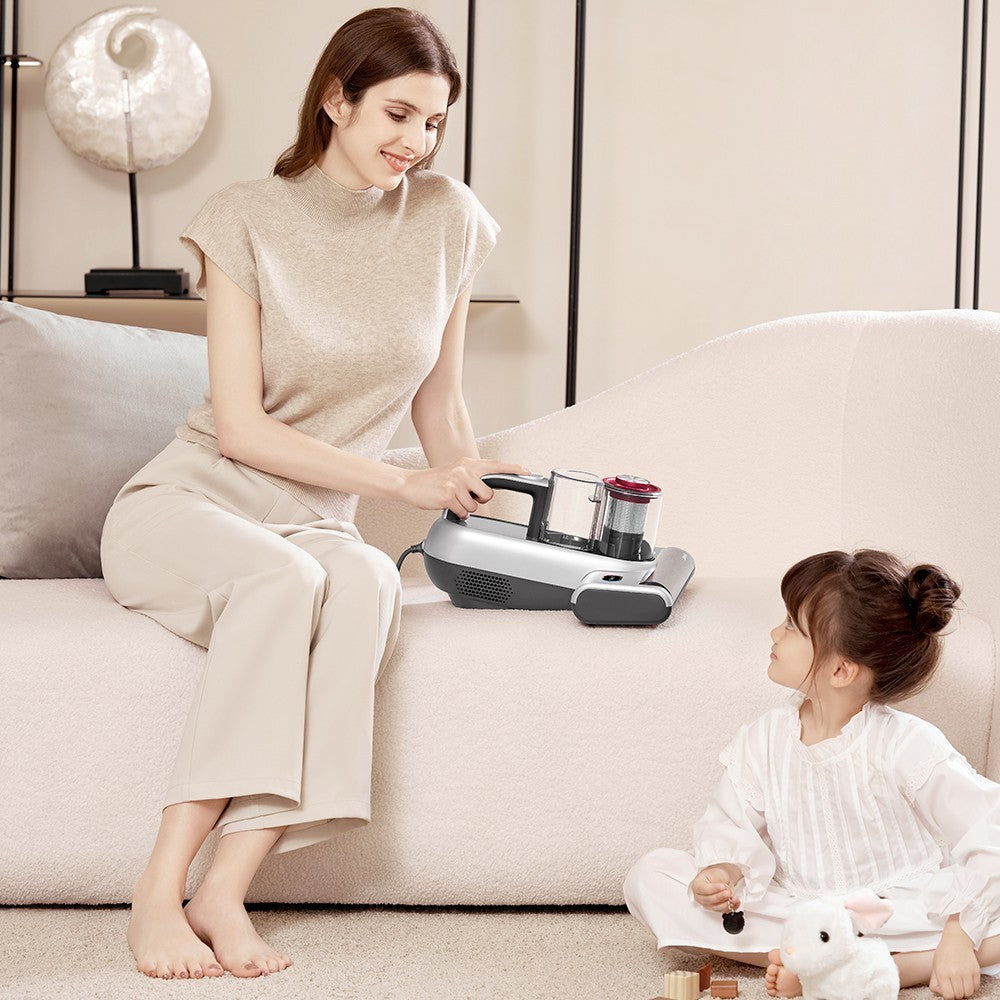 JIMMY BX6 Pro Double Cup Bed Vacuum Cleaner for Mattress with UV Light, 600W 16Kpa Suction, UV sterilizationKilling 99.9% bacteria, LED Display with Smart Dust Sensor, Handheld Vacuum Cleaner for Bed &amp; Sofa