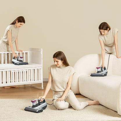 JIMMY BX6 Pro Double Cup Bed Vacuum Cleaner for Mattress with UV Light, 600W 16Kpa Suction, UV sterilizationKilling 99.9% bacteria, LED Display with Smart Dust Sensor, Handheld Vacuum Cleaner for Bed &amp; Sofa