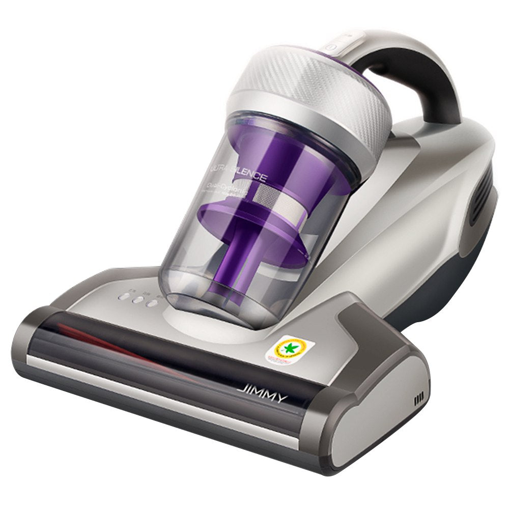 JIMMY JV35  Bed Vacuum Cleaner for Mattress with UV Light, 14Kpa Strong Suction, Dual Cyclone Filtration, High-Temperature UV Acaricide, 5S Rapid Heating, 99.99% Mites Removal, Handheld Vacuum Cleaner for Bed &amp; Sofa - Gray