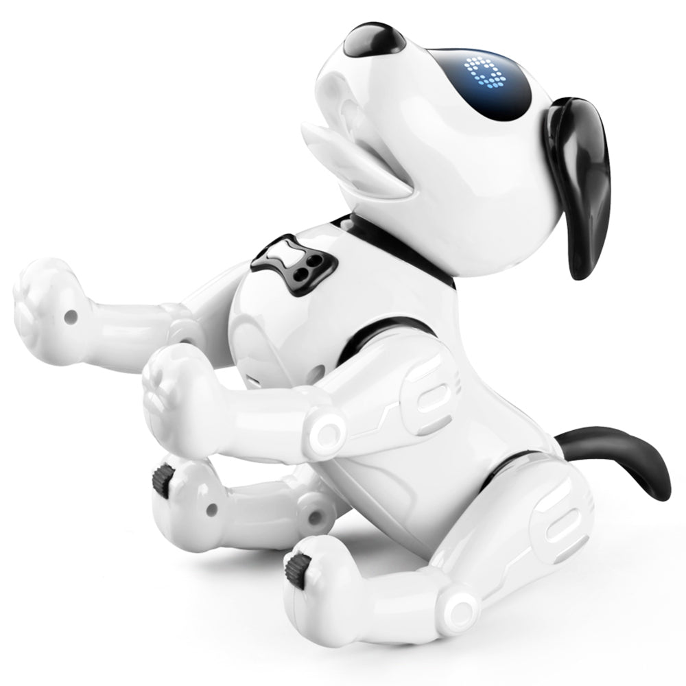 JJRC R19 Remote Control Robot Dog Toy Interaction RC Robotic Stunt Puppy Educational Toy for Kids - White