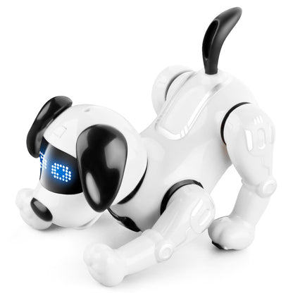 JJRC R19 Remote Control Robot Dog Toy Interaction RC Robotic Stunt Puppy Educational Toy for Kids - White