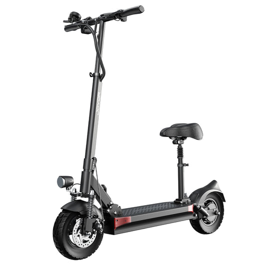 Joyor Y6-S Electric Scooter with Seat, 500W Motor, 48V 18Ah Battery, 10 inch Tire, 25km/h Max Speed, 60km Range, Front &amp; Rear Disc Brakes, Front Spring Shock Absorption &amp; Rear Hydraulic Shock Absorption