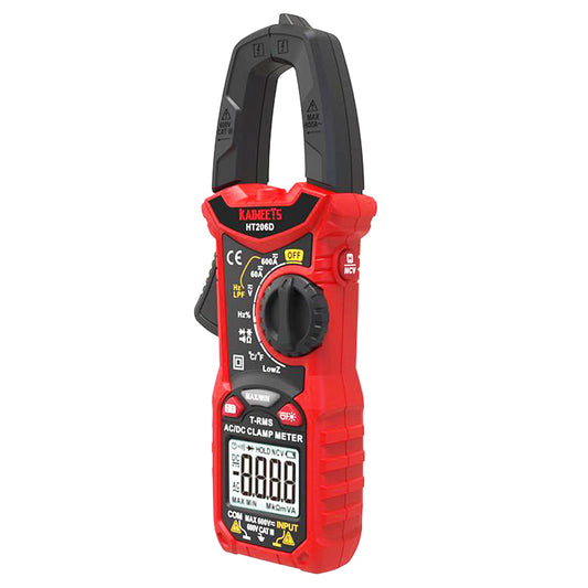 KAIWEETS HT206D Digital Clamp Meter, 6000 Counts, AC/DC Current, LowZ &amp; LPF, NCV Detection Function