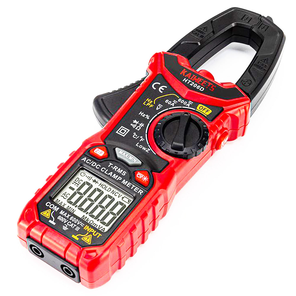 KAIWEETS HT206D Digital Clamp Meter, 6000 Counts, AC/DC Current, LowZ &amp; LPF, NCV Detection Function