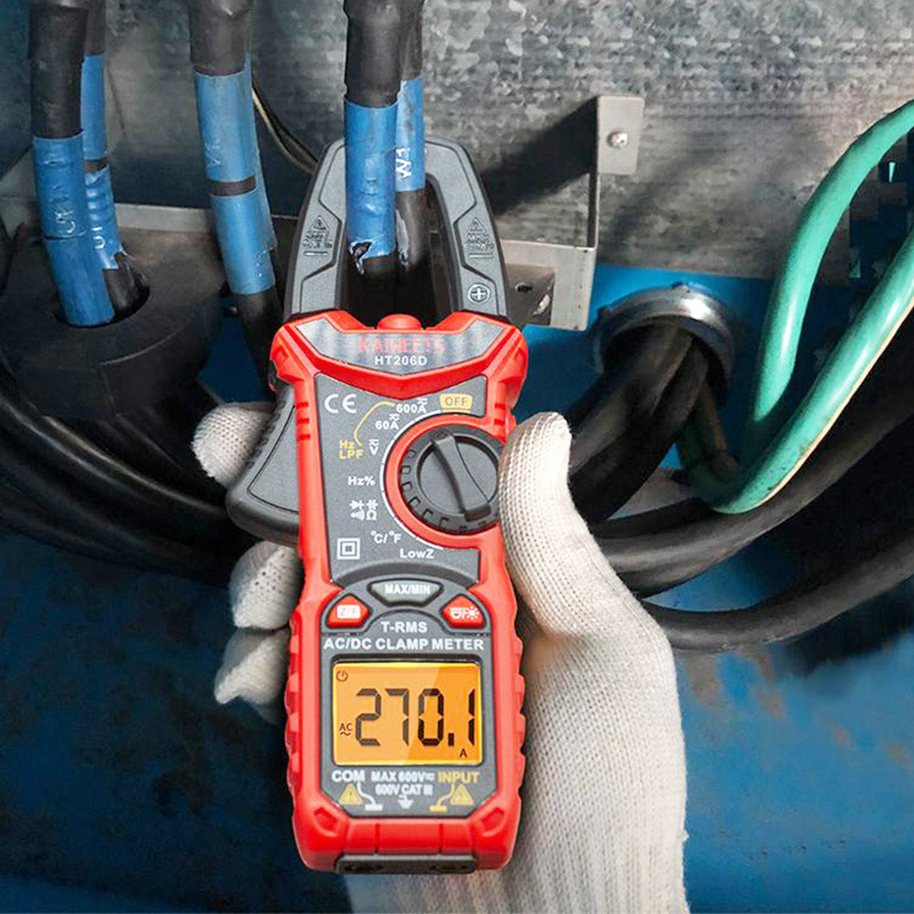 KAIWEETS HT206D Digital Clamp Meter, 6000 Counts, AC/DC Current, LowZ &amp; LPF, NCV Detection Function