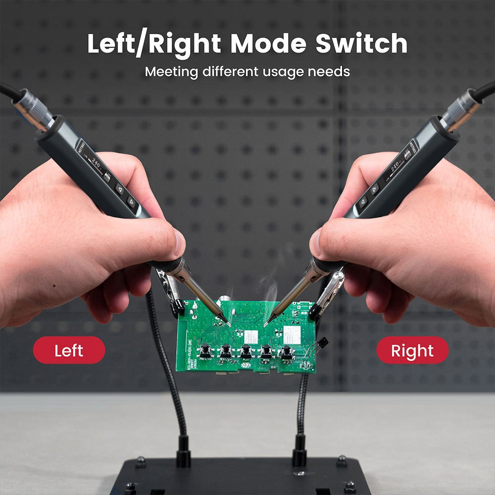 KAIWEETS KETS02 Smart Digital Soldering Iron Kit, 9-20V Operating Voltage, Precise Temperature Control, Sleep Mode, Child Lock, OLED Display Screen