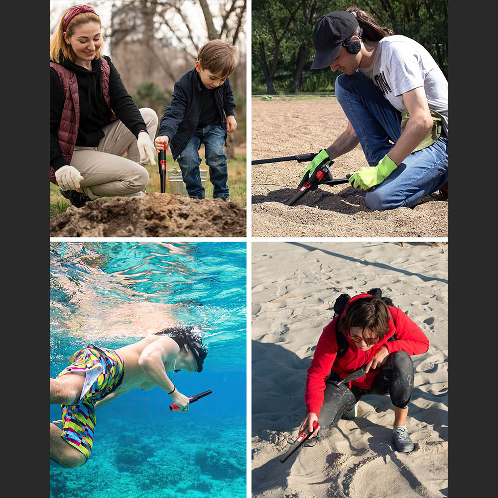 KAIWEETS PREC-POINTER I Metal Detector Pinpointer, 360° Detection, IP68 Waterproof, LCD Screen &amp; Flashlight, 3 Alert Modes
