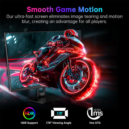 KTC H27E22P Gaming Monitor, 27 inch 1920*1080 FHD FAST VA Panel, 4000:1 Contrast Ratio, 280Hz High Refresh, 1ms GTG Response Time, FreeSync &amp; G-Sync, HDR10, Low Blue Light &amp; Flicker-Free, 2*HDMI 2.0, 1*DP 1.4, 1*USB 2.0, 1*Earphone