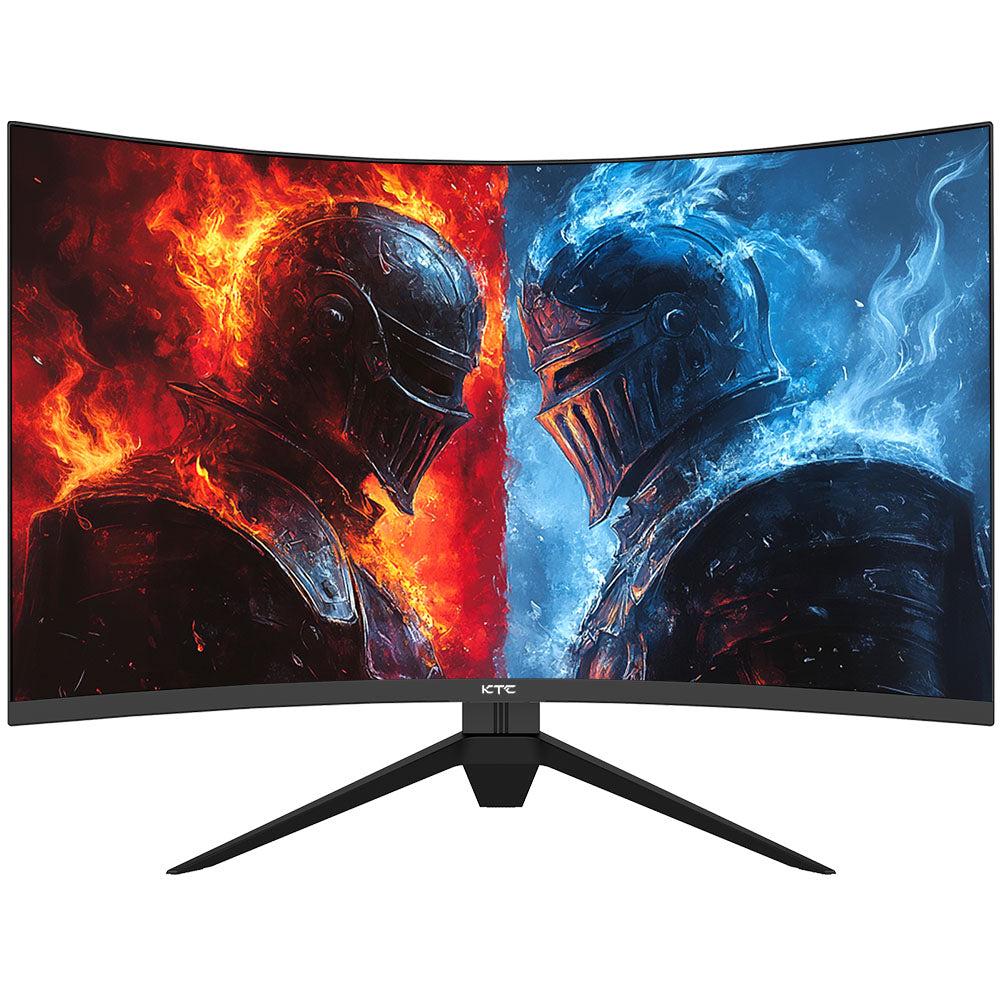 KTC H27S25E Gaming Monitor, 27 inch 2560*1440 QHD CSOT HVA Screen, 1000R Curvature, 240Hz Refresh Rate, 1ms MPRT Response Time, Adaptive Sync, 2500:1 Contrast Ratio, VESA Mount, Low Blue Light &amp; Flicker-Free, 2*HDMI 2.0, 1*DP1.2, 1*Earphone