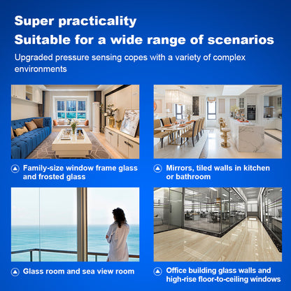 LIECTROUX YW810 Robot Window Cleaner, 2-Way Water Spray, Dry &amp; Wet Mopping, AI Route, Brushless Motor &amp; Fan, APP &amp; Remote Control, Multiple Security Protection Ways, Black