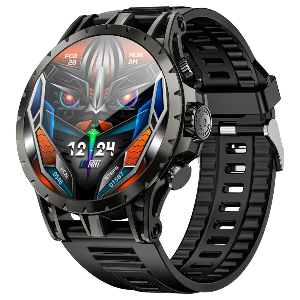 LOKMAT APPLLP 4 Smartwatch, 1.508-inch AMOLED Screen, Support 4G/5G SIM Card, Heart Rate Blood Oxygen Monitoring, NFC Function, GPS Positioning