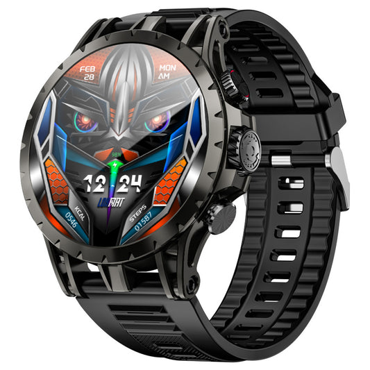 LOKMAT APPLLP 4 Smartwatch, 1.508-inch AMOLED Screen, Support 4G/5G SIM Card, Heart Rate Blood Oxygen Monitoring, NFC Function, GPS Positioning