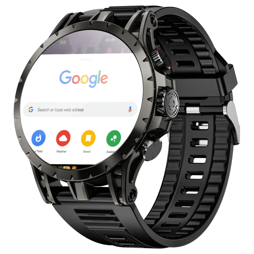 LOKMAT APPLLP 4 Smartwatch, 1.508-inch AMOLED Screen, Support 4G/5G SIM Card, Heart Rate Blood Oxygen Monitoring, NFC Function, GPS Positioning