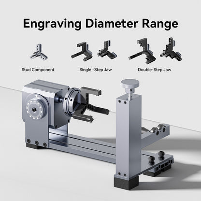 LONGER Laser Rotary Chuck for Nano/ Nano Pro, with 3 Sets of Jaws, 180° Rotation Adjustment