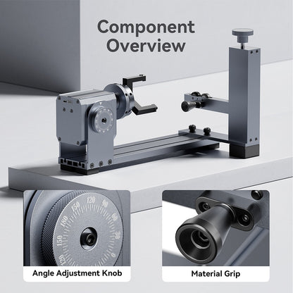 LONGER Laser Rotary Chuck for Nano/ Nano Pro, with 3 Sets of Jaws, 180° Rotation Adjustment