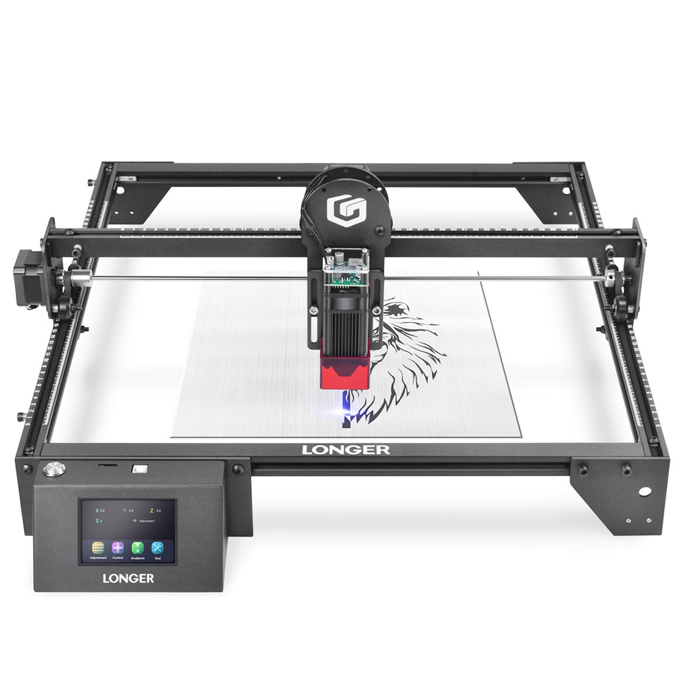 LONGER RAY5 5W Laser Engraver, 32-Bit Chipset, WIFI Connection, 3.5" Touch Screen &amp; Offline Carving, 0.08x0.08mm Spot, 10000mm/min Max Speed, 400mmx400mm
