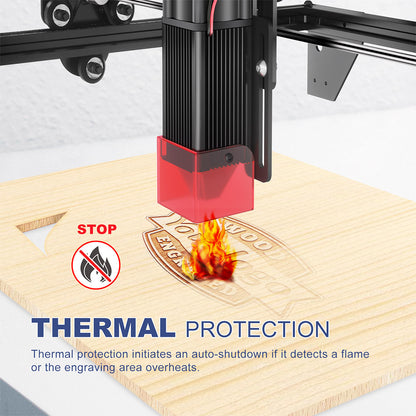 LONGER RAY5 5W Laser Engraver, 32-Bit Chipset, WIFI Connection, 3.5" Touch Screen &amp; Offline Carving, 0.08x0.08mm Spot, 10000mm/min Max Speed, 400mmx400mm