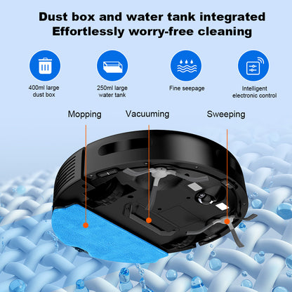 Liectroux N7S-U Robot Vacuum Cleaner and Wet Mop Combo, Smart Mapping, WiFi App, 6000Pa Suction, 120min Runtime, 400ml Dustbin &amp; 250ml Water Tank, WiFi App, Works With Alexa and Google Assistant, for Pet Hair, Carpet, Hard Floor