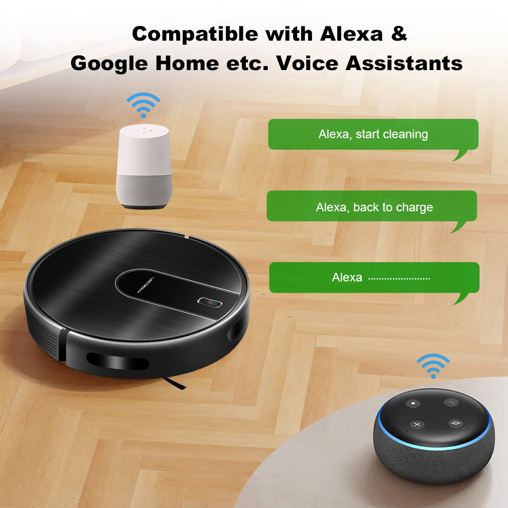 Liectroux N7S-U Robot Vacuum Cleaner and Wet Mop Combo, Smart Mapping, WiFi App, 6000Pa Suction, 120min Runtime, 400ml Dustbin &amp; 250ml Water Tank, WiFi App, Works With Alexa and Google Assistant, for Pet Hair, Carpet, Hard Floor