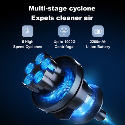 Liectroux i10 Cordless Stick Vacuum Cleaner, Smart Dust Sensing, 250W BLDC, 27kPa Suction, Colorful Touch Screen, LED Front Light, 45mins Runtime, for Carpet, Floor, Car &amp; Pet Hair