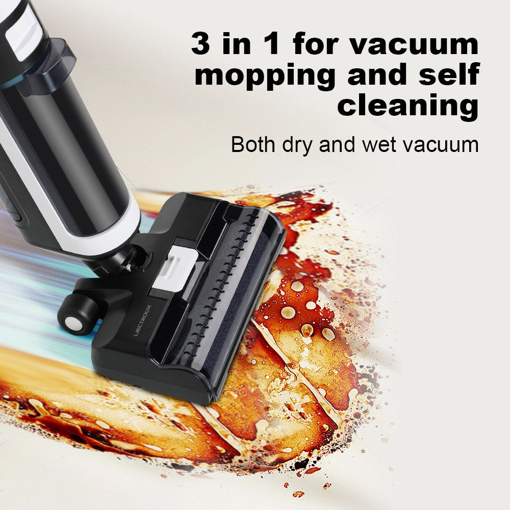 Liectroux i7 Pro Cordless Wet Dry Vacuum Cleaner, 14000Pa Suction, Self-Cleaning, Self-Drying, 600ml Clean Water Tank, 35 Mins Runtime, LED Display, Voice Control, Low Noise