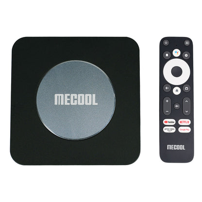 MECOOL KM2 PLUS Netflix Supported Google Android TV 11.0 Smart TV BOX, Amlogic S905X4 2GB RAM 16GB eMMC AV1 Ultra 4K HDR 2.4G/5.0GHz WiFi BT5.0 SPDIF Google Assistant Dolby Atmos Audio Ethernet Multi-streamer Home Media Player Set Top Box - EU Plug