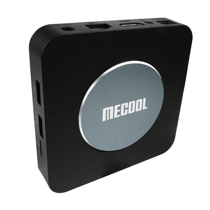 MECOOL KM2 PLUS Netflix Supported Google Android TV 11.0 Smart TV BOX, Amlogic S905X4 2GB RAM 16GB eMMC AV1 Ultra 4K HDR 2.4G/5.0GHz WiFi BT5.0 SPDIF Google Assistant Dolby Atmos Audio Ethernet Multi-streamer Home Media Player Set Top Box - EU Plug
