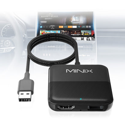 MINIX CA361 Wireless CarPlay Adapter, with HDMI/USB, Plug &amp; Play