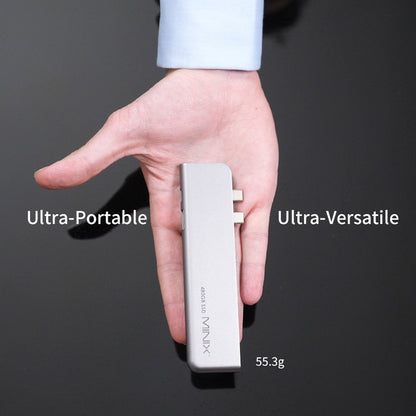 MINIX SD4 GR USB-C 480GB SSD for Apple MacBook Air/Pro, 400MB/s Read &amp; 415MB/s Write Speed, 1*4K@60HZ HDMI, 1* 5K@60Hz Thunderbolt 3, 1*USB 3.0 Data Transfer Up to 5Gbps - Grey