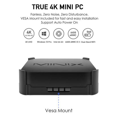 MINIX Z83 MAX Mini PC Intel X5-Z8350 64-bit, 4GB DDR3 128GB eMMC, Windows 10 Pro, 5G WiFi, 4K Output