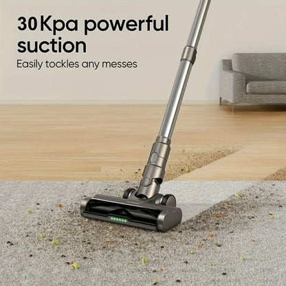 MOOSOO TD1-Mate Cordless Vacuum Cleaner, 33kPa Suction, LED Display, 45min Runtime, 420W Brushless Motor, Green Light, for Hardwood Floor Carpet Pet Hair