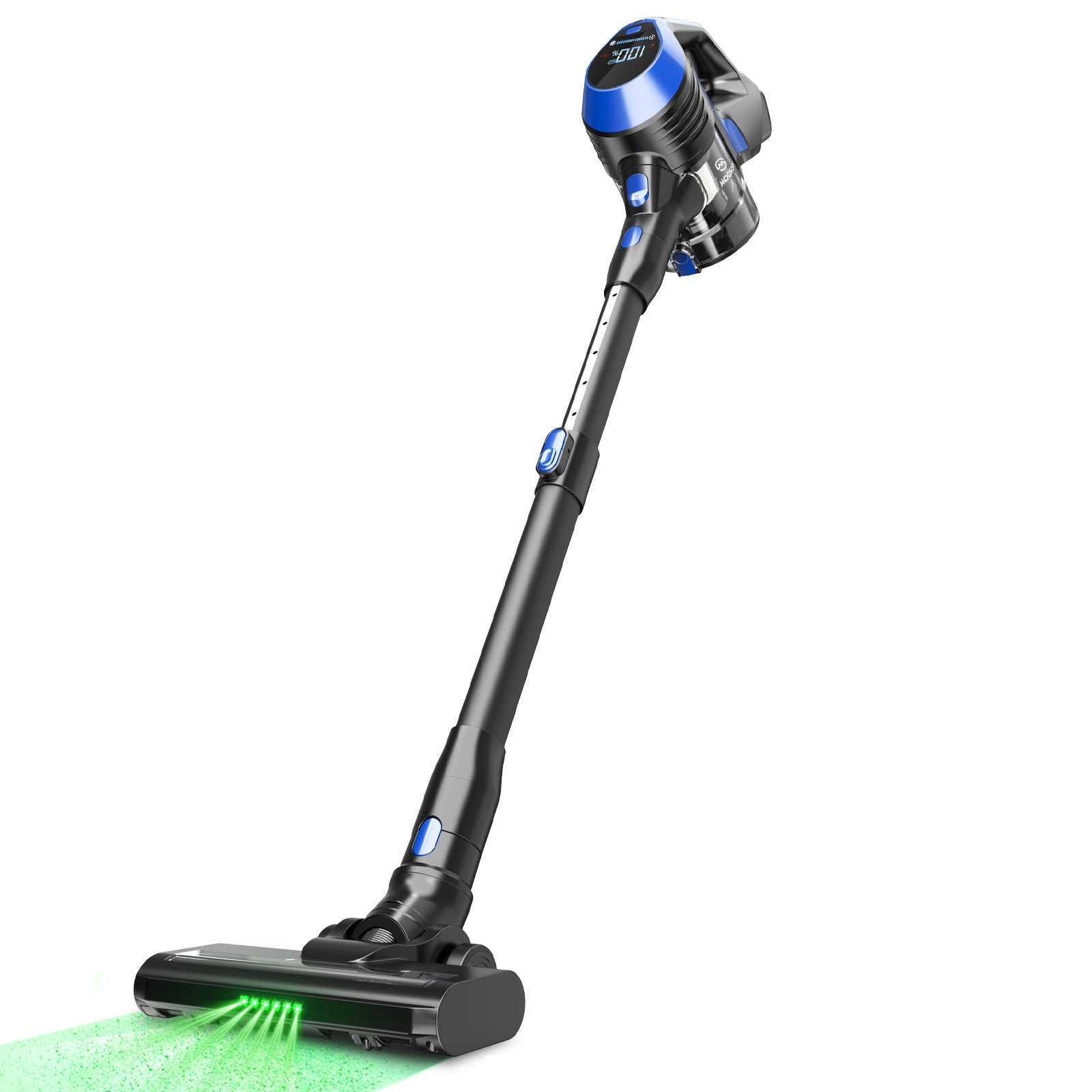 MOOSOO XC1 Cordless Vacuum Cleaner, 20kPa Suction, with LED Display, Max. 45min Runtime, 6 In 1 High Suction Stick Vacuum Cleaner with Wall Mount Charger, for Hard Floor Pet Hair Carpet, Home &amp; Car Use