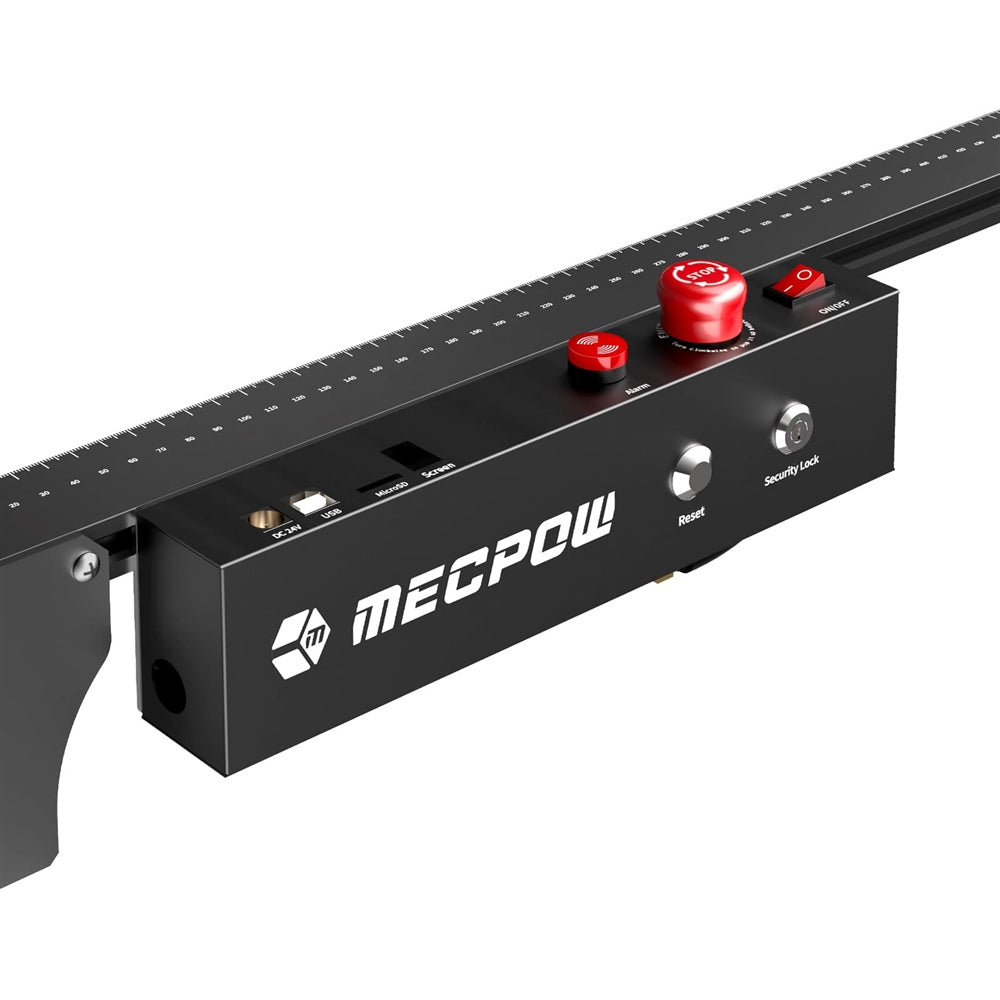 Mecpow X5 22W Laser Engraver Cutter, Auto Air Assist Kit, 0.08x0.1mm Laser Spot, 28000mm/min Engraving Speed, Safety Lock, Emergency Stop, Flame Detection, Offline Engraving, 600x600mm