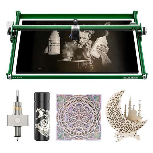 NEJE Max 4 Laser Engraver Cutter, E80 Laser Module, 24W Laser Power, GRBL Wireless Control, Motor Driver Z Axis, Auto Air-Assist, 0.1*0.1mm Focus, 4-Axis Control, Works Vertically, 750*460mm