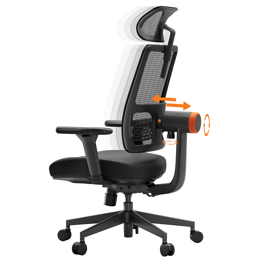 NEWTRAL MAGICH002 Ergonomic Chair, Auto-Following Backrest, Adaptive Lower Back Support, Adjustable Headrest Seat Depth, 4D Armrest Recliner, 3 Positions to Lock